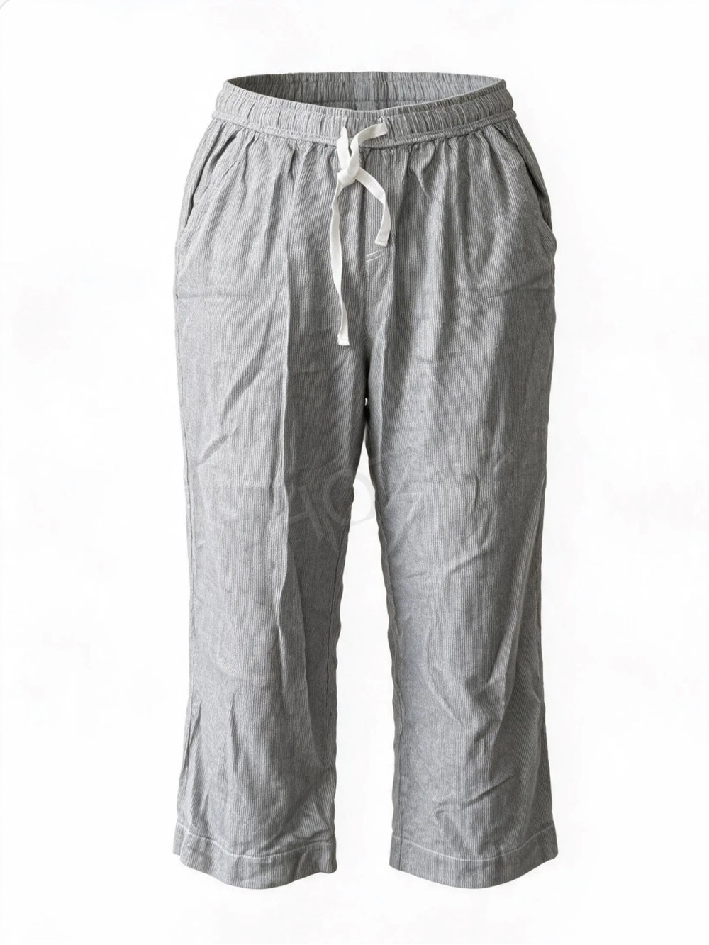Briggs New York Light striped Wide-Leg Drawstring Pants